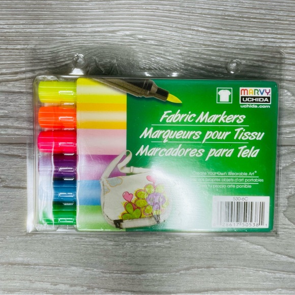 Nwt lot of Fabric paint and markers Uchida Watercolor fabri-ink fabric craft diy - Picture 10 of 10